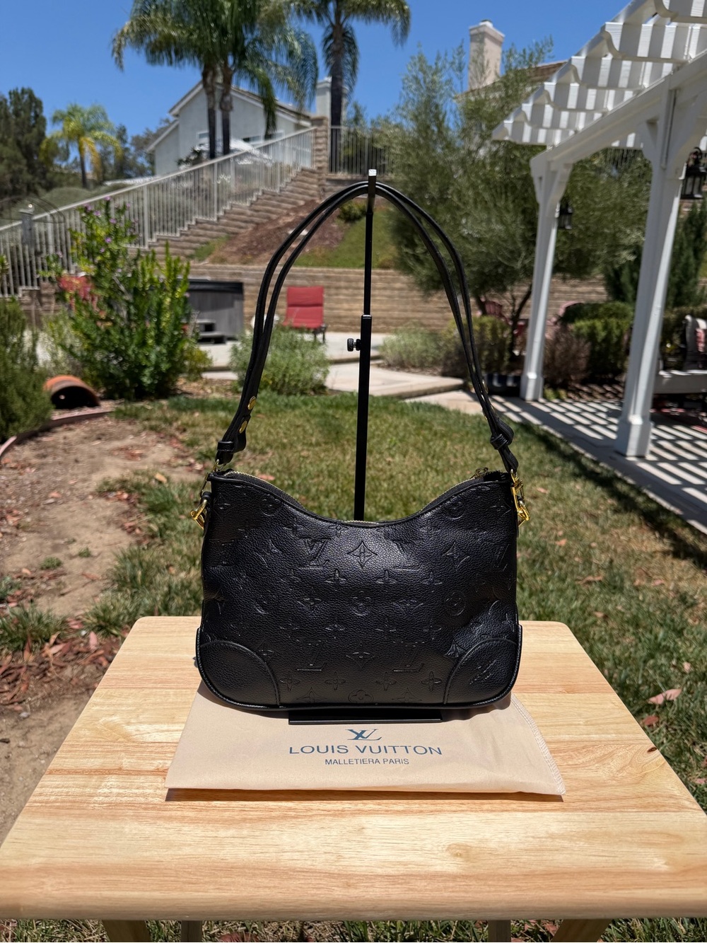 ✨COMING SOON✨ NEW LV Boulogne PM Black Embossed Monogram Empreinte Shoulder Bag - Picture 7 of 11